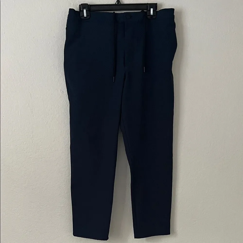 Banana Republic Men' Travel Slim Tapered Pants Drawstring Navy Blue - 32x30